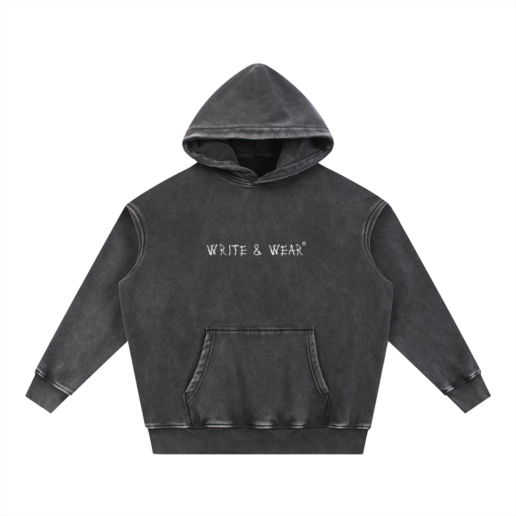 Oversized Snow-Washed Love Language Hoodie