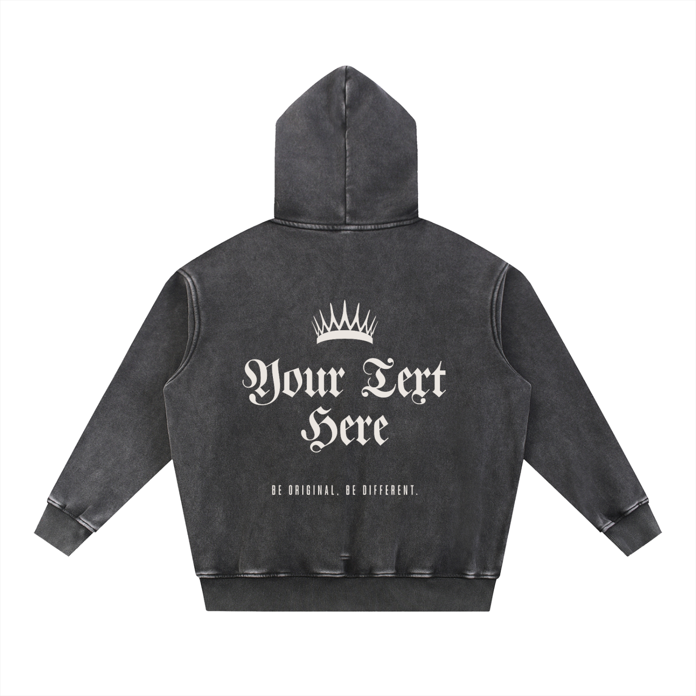 Oversized Snow-Washed Street-King Hoodie